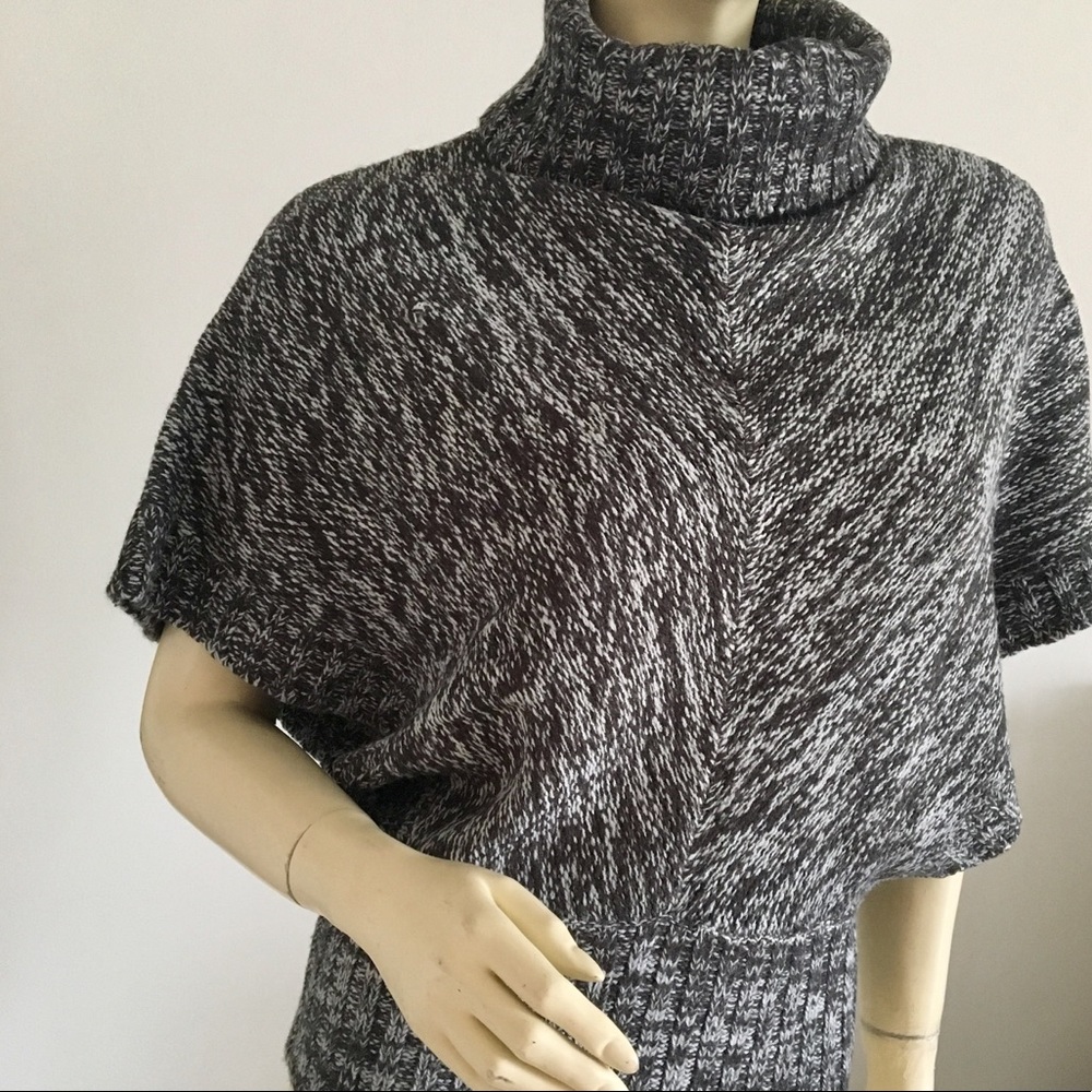 Derek heart cap sleeve turtleneck sweater